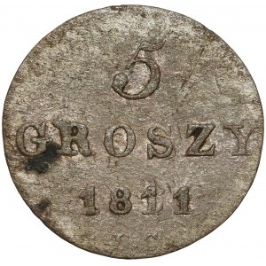 Księstwo Warszawskie, 5 groszy 1811 I.S. - mała data