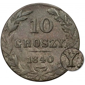 10 groszy 1840 MW - kropka po GROSZY - rzadkie