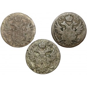 5 groszy polskich 1818, 1826 i 1828 (3szt)