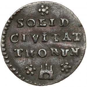 August III Sas, Szeląg Toruń 1760 - data przy monogramie