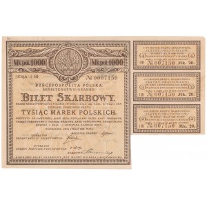 Tax Ticket, 1,000 mkp 1920 - Series I BI