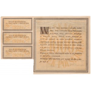 Tax Ticket, 1,000 mkp 1920 - Series I BI