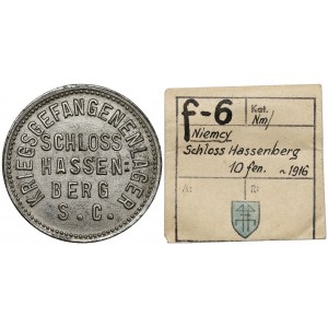 Obóz Schloss-Hassenberg (Niemcy), 10 fenigów 1916 - ex. Kałkowski
