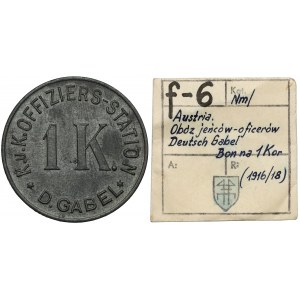 Obóz w Deutsch Gabel (Austria), 1 korona (1916-1918) - ex. Kałkowski