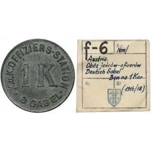 Obóz w Deutsch Gabel (Austria), 1 korona (1916-1918) - ex. Kałkowski