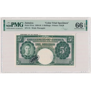 Jamaica, 5 Shillings (1939-58) - SPECIMEN