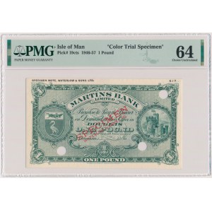 Isle Of Man, Martins Bank Limited, 1 Pound (1946-57) - SPECIMEN