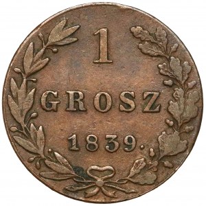 1 grosz 1839 MW - kropka po dacie