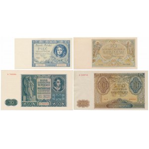 Zestaw polskich banknotów z lat 1929-1941 (4szt)