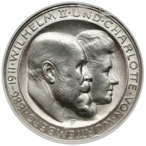 Württemberg, 3 mark 1911 F