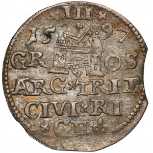 Zygmunt III Waza, Trojak Ryga 1597 - SIGxxIII