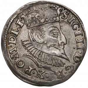 Zygmunt III Waza, Trojak Poznań 1597 - falista - b.ładny