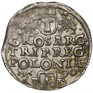 Zygmunt III Waza, Trojak Poznań 1590 ID - Przegonia - b.ładny