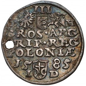 Stefan Batory, Trojak Olkusz 1585 GH - Hose - duża głowa