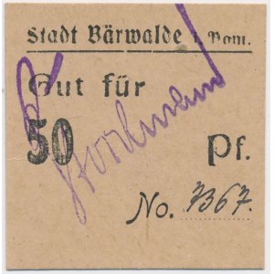 Bärwalde (Barwice), 50 pf (1920)