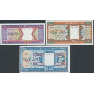 Mauritania, 100, 200 and 1.000 Ouguiya 1996 (3pcs)