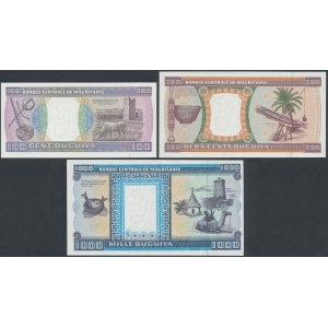 Mauretania, 100, 200 i 1.000 Ouguiya 1996 (3szt)