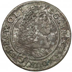 Śląsk, Chrystian wołowski, 3 krajcary 1660, Brzeg