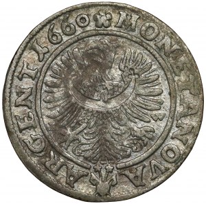 Śląsk, Chrystian wołowski, 3 krajcary 1660, Brzeg