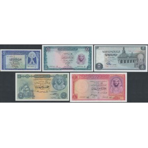 Egipt, 25 Piastres - 10 Pounds 1952-78 (5szt)