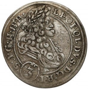 Śląsk, Leopold I, 3 krajcary 1696 CB, Brzeg