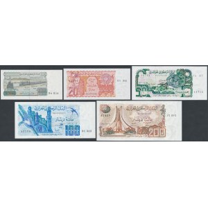 Algeria, 10 - 200 Dinars 1977-83 (5szt)