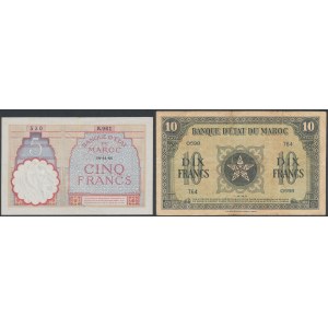 Morocco, 5 and 10 Francs 1941-43 (2pcs)