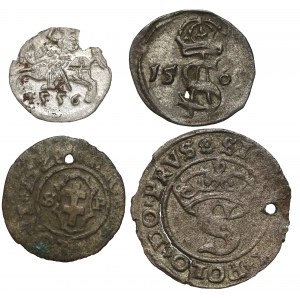 Zygmunt I i Zygmunt II, od denara do szeląga 1528 - 1569 (4szt)