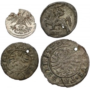 Zygmunt I i Zygmunt II, od denara do szeląga 1528 - 1569 (4szt)