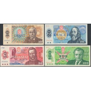 Czechoslovakia, 10 -10 Korun 1986-89 (4pcs)