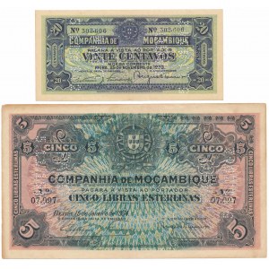 Mozambik, 20 Centavos i 5 Libras 1933-34 (2szt)