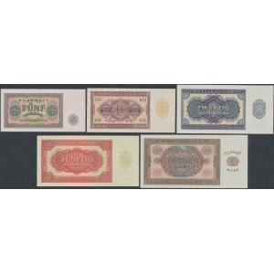 Niemcy, DDR KOMPLET nominałowy 5 - 100 mk 1955 (5szt)