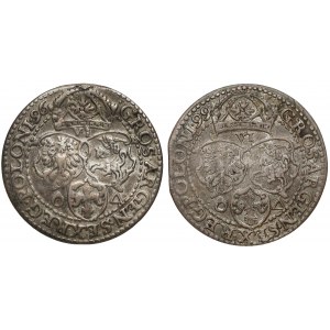 Szóstaki malborskie Zygmunta III - 1596 i 1599 - zestaw (2szt)