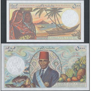Komory, 500 i 5.000 Francs (1984-94) - zestaw (2szt)