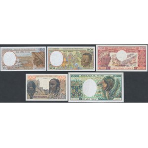Afryka Środkowa, zestaw banknotów (5szt)