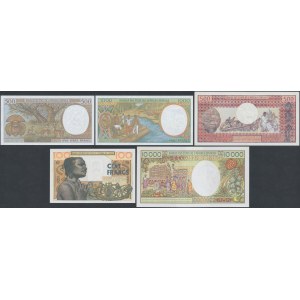 Afryka Środkowa, zestaw banknotów (5szt)