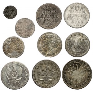 Niemcy, Prusy, od feniga do orta 1682-1766 (10szt)