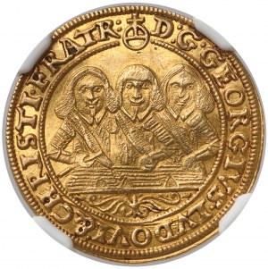 Śląsk, Trzej Bracia, Dukat 1653, Brzeg - PIĘKNY