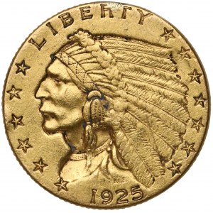 USA, 2-1/2 dolara 1925 - Indian Head, D-Denver