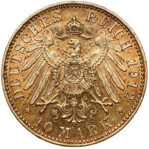 Sachsen, Friedrich August III., 10 mark 1912 E