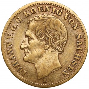 Sachsen, Johann Wettin, 10 mark 1873 E