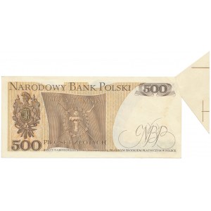 DESTRUKT 500 złotych 1979 - błąd cięcia motylek
