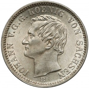 Saschen, Iohann V., 1/6 Taler 1856