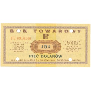 PEWEX 5 dolarów 1969 - FE - skasowany