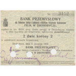 Drohobycz, Bank Przemysłowy, 2 korony 1914