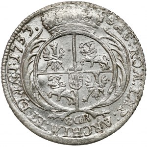 August III Sas, Dwuzłotówka Lipsk 1753 - 8 GR