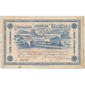 China, Imperial Chinese Railways, 1 Dollar 1899