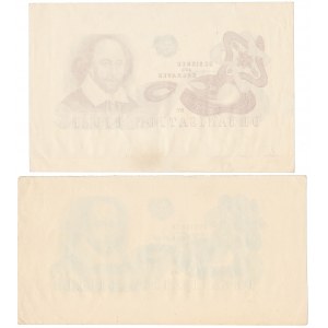 GIORI - staloryt banknotu testowego W. Shakespeare - odmiany kolorystyczne (2szt)