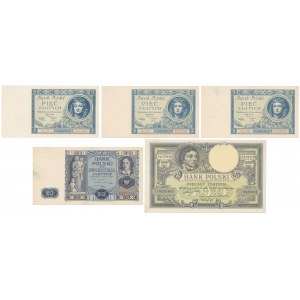 Zestaw banknotów z lat 1919-1936 (5szt)