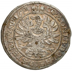 Śląsk, Sylwiusz Fryderyk, 6 krajcarów 1674 SP, Oleśnica